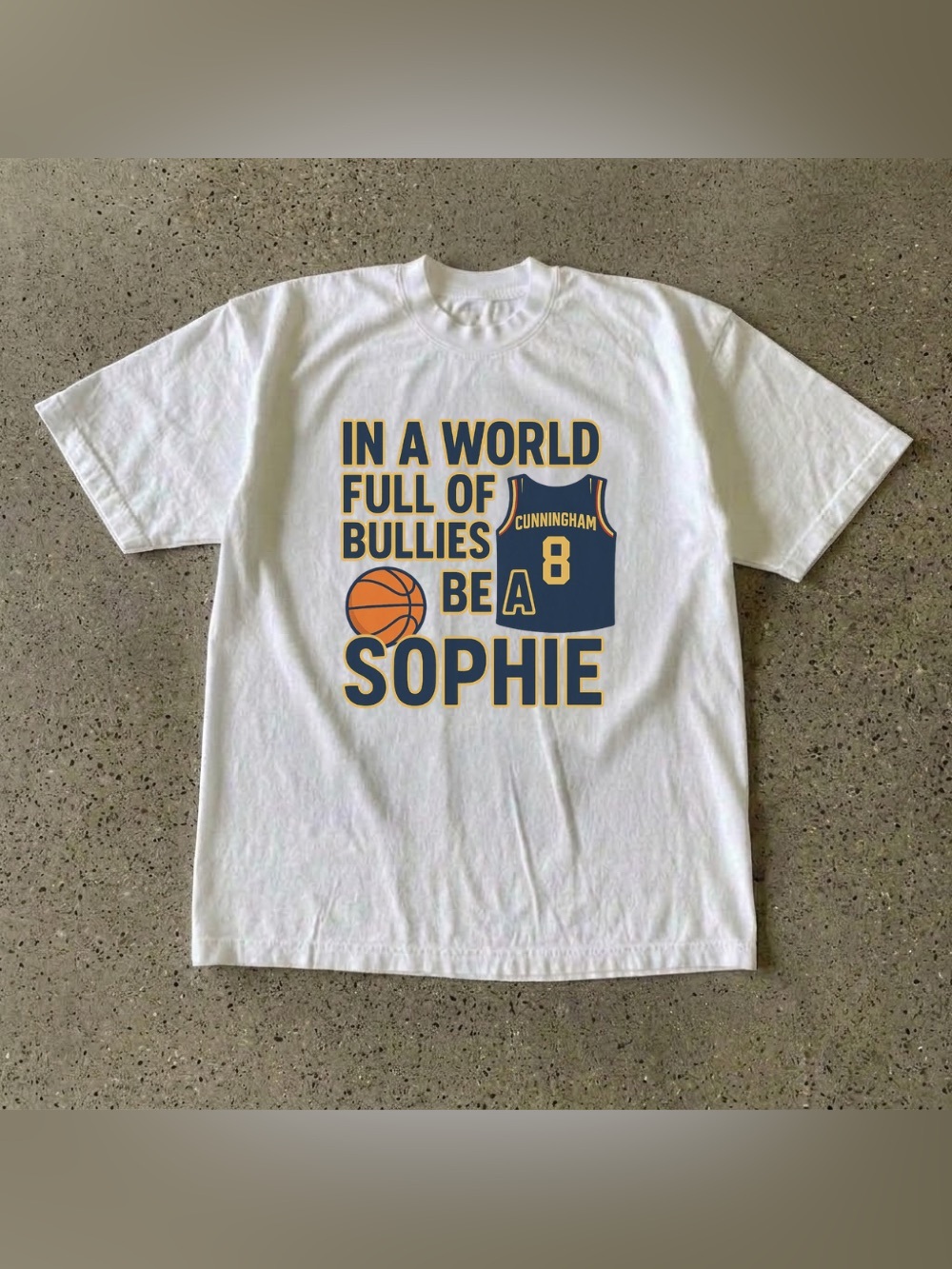 Sophie Cunningham Be A Sophie Basketball White Tee Sports Graphic T-Shirt